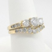 14K YELLOW GOLD AND DIAMOND WE