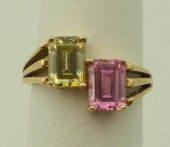 14K YELLOW GOLD AND EMERALD CU