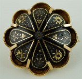 14K YELLOW GOLD AND ENAMEL MOU