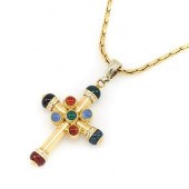 14K YELLOW GOLD AND GEMSTONE C