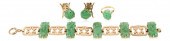14K YELLOW GOLD AND JADEITE JE