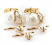 14K YELLOW GOLD AND NATURAL PE