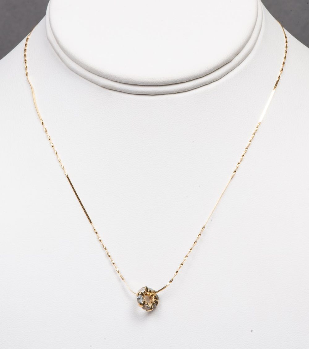 14K YELLOW GOLD AQUAMARINE RONDELLE