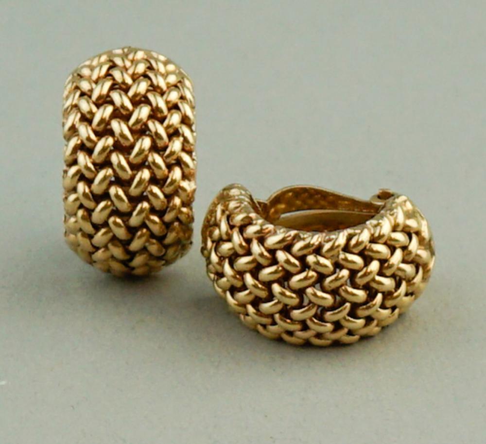 14K YELLOW GOLD BASKETWEAVE