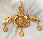 14K YELLOW GOLD BEETLE BROOCH-