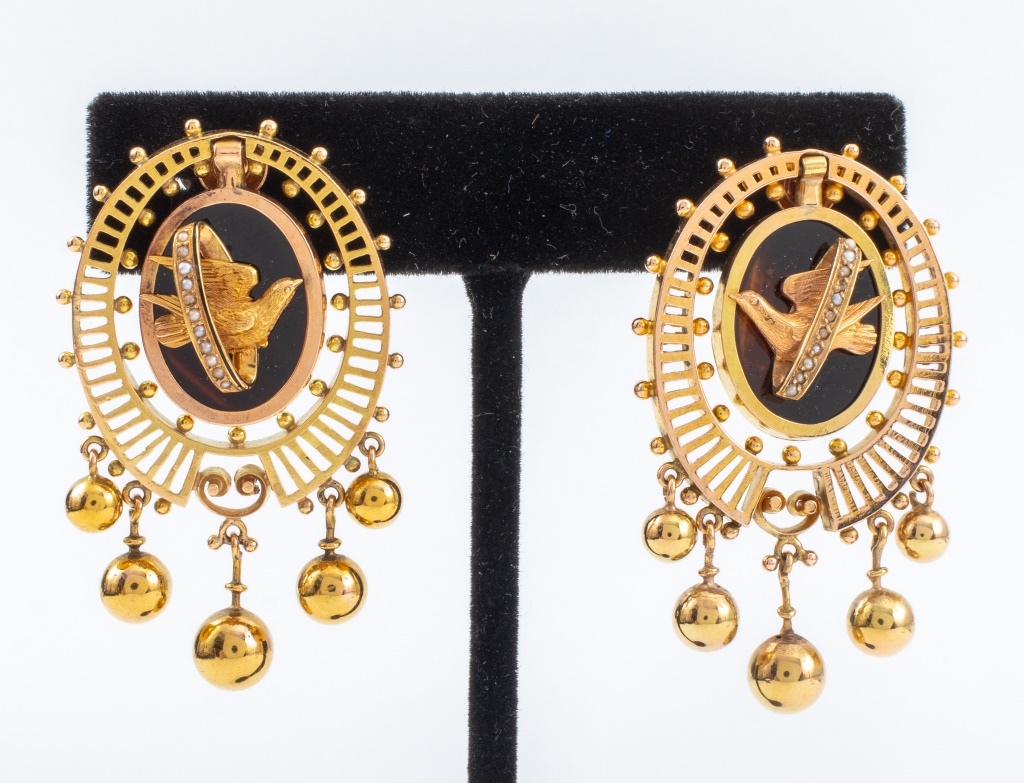 14K YELLOW GOLD & BLACK ONYX
