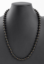 14K YELLOW GOLD BLACK ONYX BEA