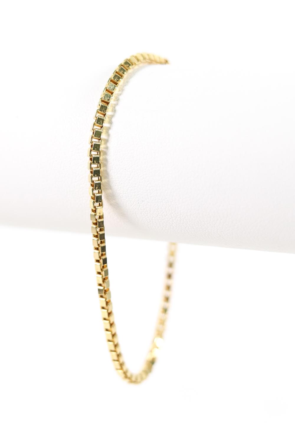 14K YELLOW GOLD BOX CHAIN