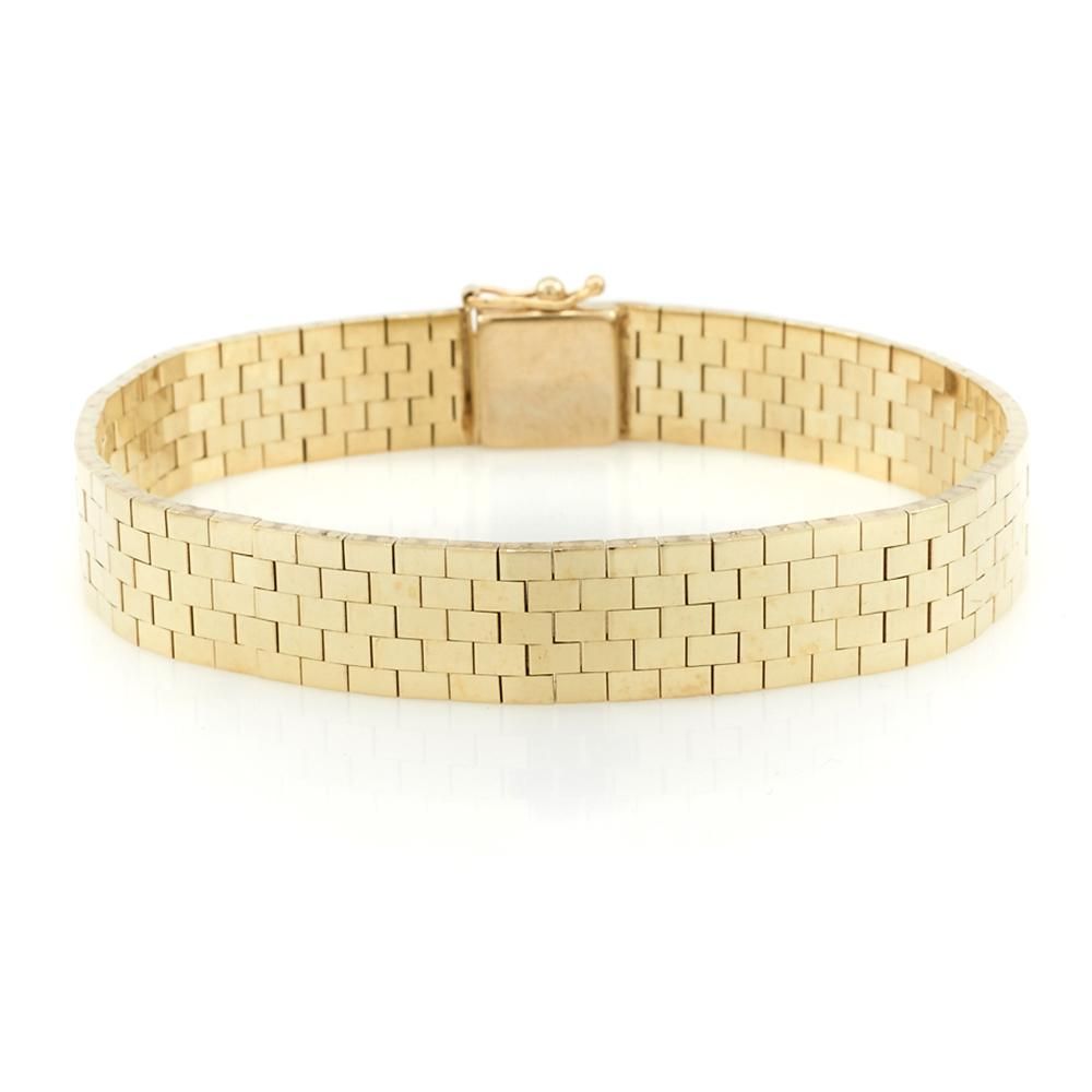 14K YELLOW GOLD BRACELET, HIGH