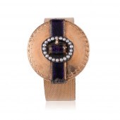 14K YELLOW GOLD BUCKLE AND MES
