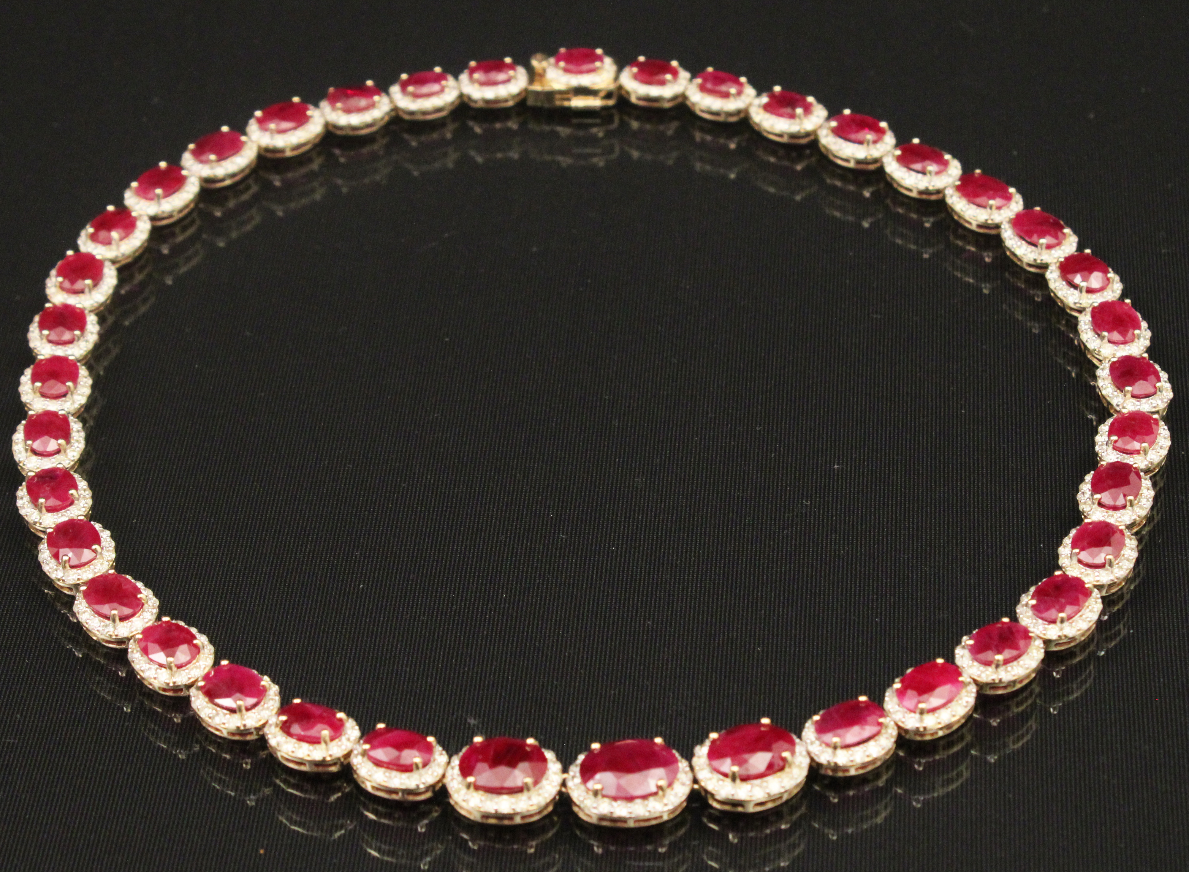 14K YELLOW GOLD BURMESE RUBY AND