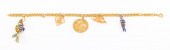 14K YELLOW GOLD CHARM BRACELET