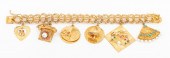 14K YELLOW GOLD CHARM BRACELET