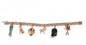 14K YELLOW GOLD CHARM BRACELET