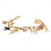 14K yellow gold charm bracelet
