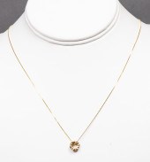 14K YELLOW GOLD CITRINE RONDEL