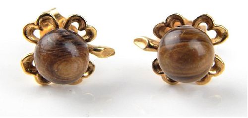 14K YELLOW GOLD CLOVER TIGER'S