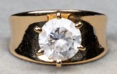 14K YELLOW GOLD CUBIC ZIRCONIA