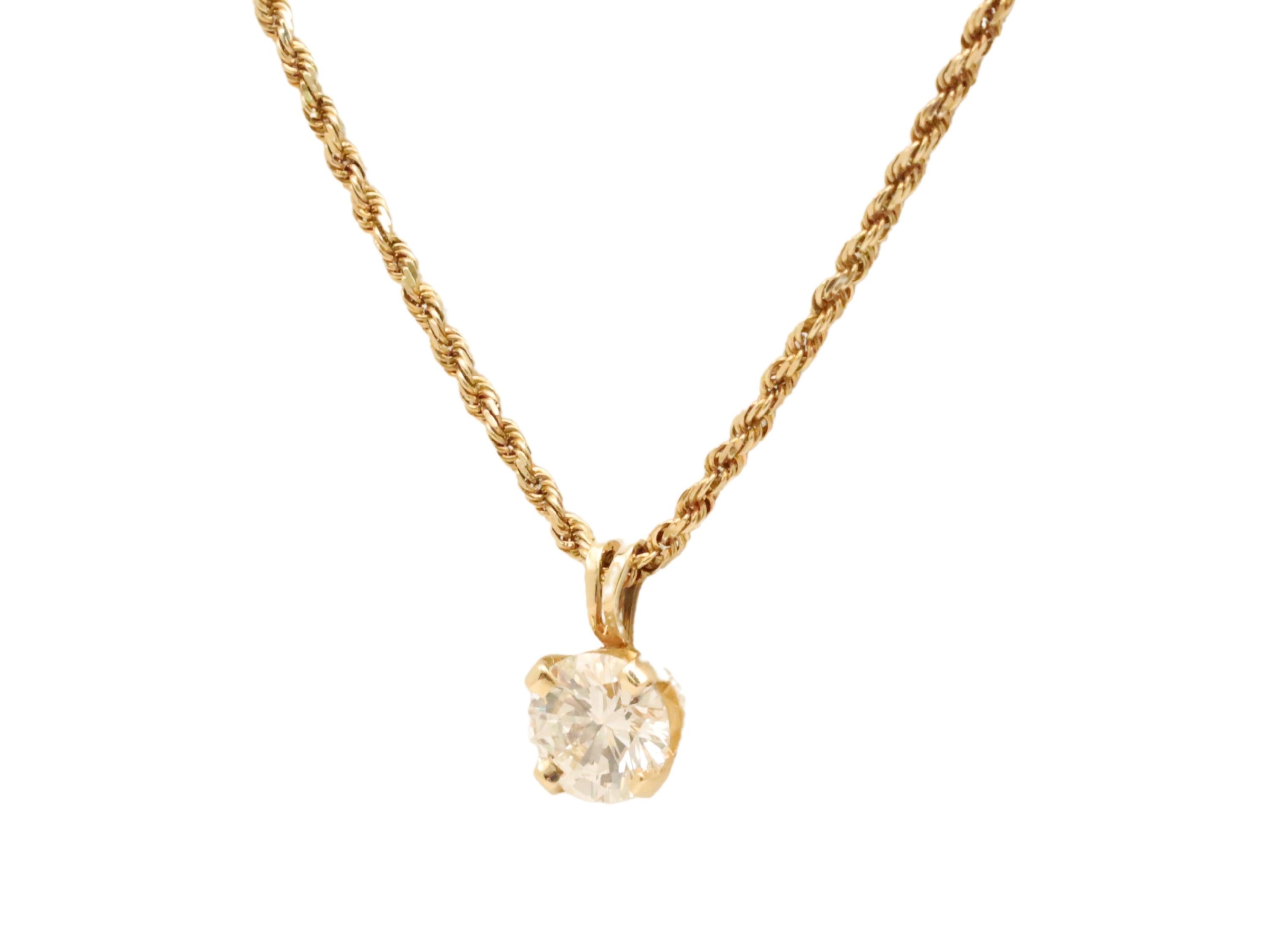 14K YELLOW GOLD & DIAMOND PENDANT