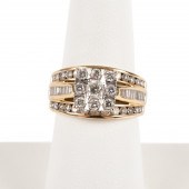 14K YELLOW GOLD & DIAMOND INVI