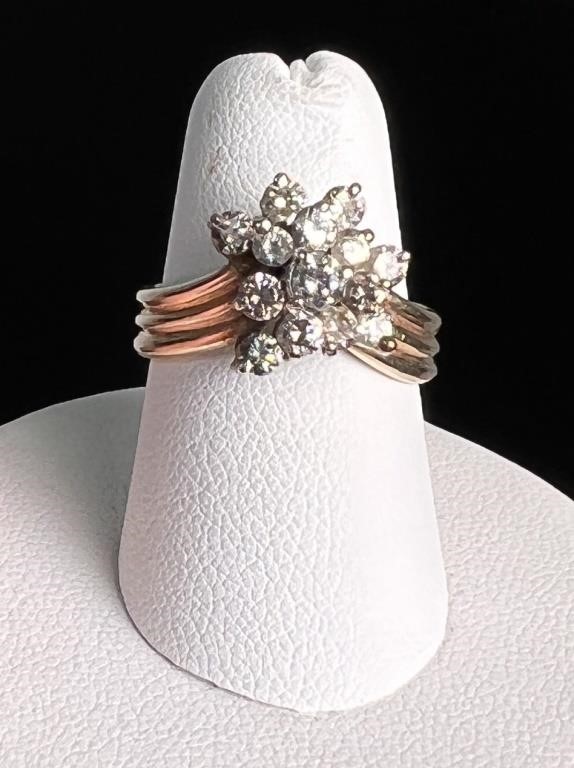14K YELLOW GOLD & DIAMOND RING14K