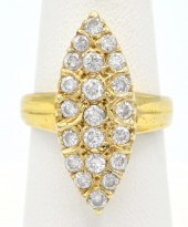 14K YELLOW GOLD & DIAMOND NAVE