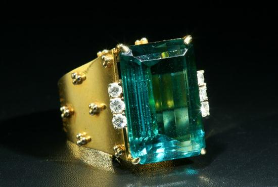 14K YELLOW GOLD DIAMOND AND