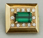 14K YELLOW GOLD DIAMOND AND VE
