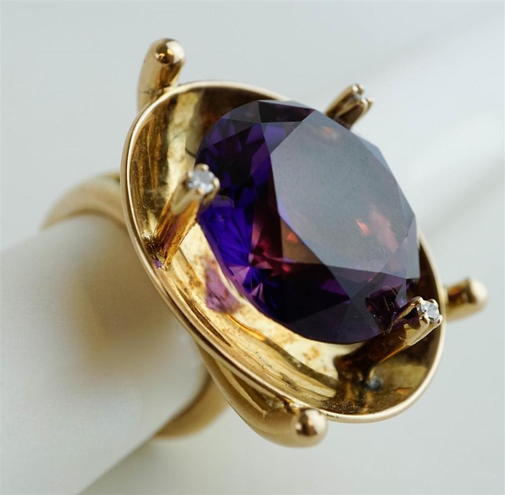 14K YELLOW GOLD DIAMOND AND