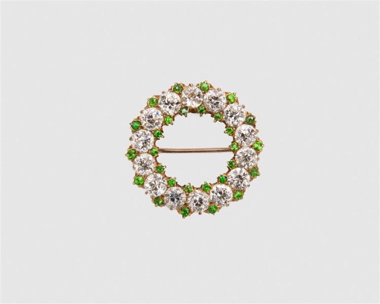 14K YELLOW GOLD, DIAMOND, AND