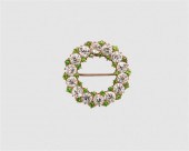 14K YELLOW GOLD, DIAMOND, AND