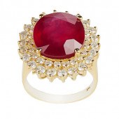 14K YELLOW GOLD DIAMOND AND "R