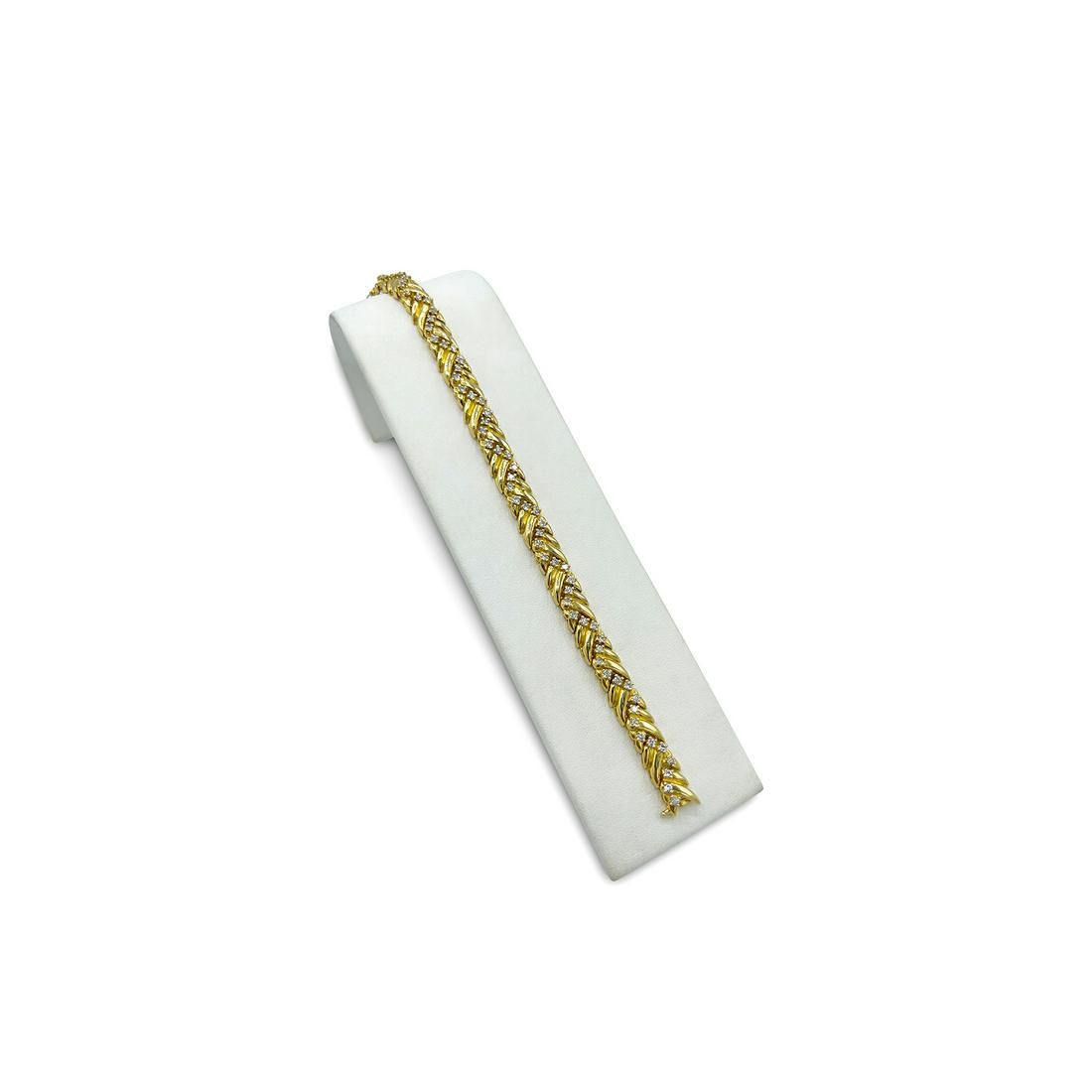 14K YELLOW GOLD DIAMOND BRACELET14k