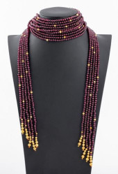14K YELLOW GOLD DIAMOND GARNET