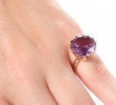 14K YELLOW GOLD & DICHROIC SAP