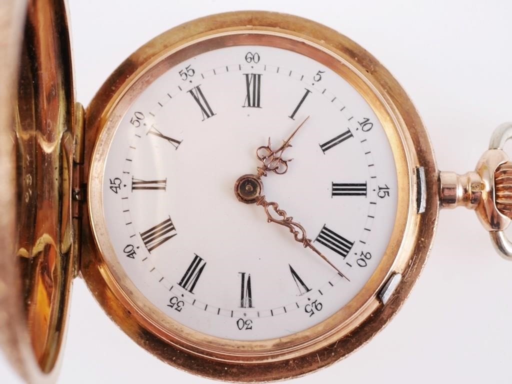 14K YELLOW GOLD & ENAMEL CASE
