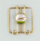 14K YELLOW GOLD ENAMEL JOCKEY