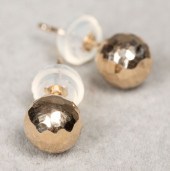 14K YELLOW GOLD FACETED DISCO
