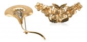 14K YELLOW GOLD FLORAL PENDANT
