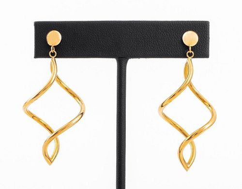 14K YELLOW GOLD FREEFORM DROP