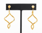 14K YELLOW GOLD FREEFORM DROP