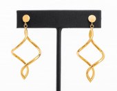 14K YELLOW GOLD FREEFORM DROP