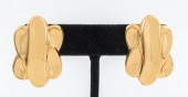 14K YELLOW GOLD FREEFORM EARRI