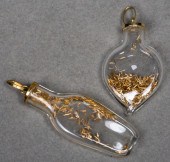 14K YELLOW GOLD & GLASS GOLD S