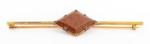 14K YELLOW GOLD GOLDSTONE BROO
