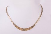 14K YELLOW GOLD GREEK KEY NECK