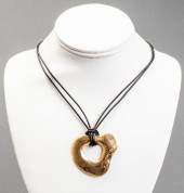 14K YELLOW GOLD HEART PENDANT
