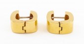 14K YELLOW GOLD HUGGIE EARRING