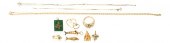 14K YELLOW GOLD ITEMS OF JEWEL