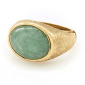 14K YELLOW GOLD & JADE GYPSY R